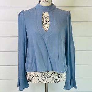 Shinestar Women’s Keyhole Button Halter Neck Blouse Size Small